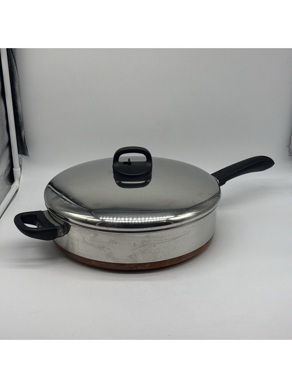 REVERE WARE 12" LARGE 3" DEEP SKILLET Pan CHICKEN FRYER WITH LID